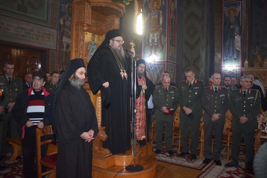 Την Τίμια Κάρα του Αγίου Μόδεστου υποδέχθηκε η 1η Στρατιά (φωτο)