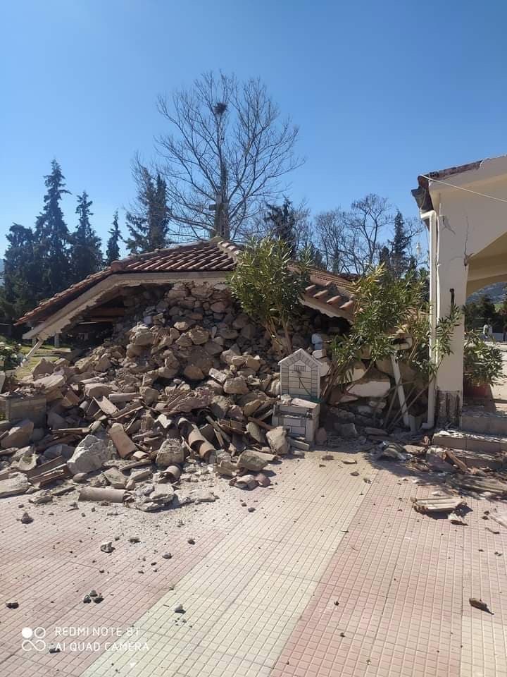 Σεισμός στην Ελασσόνα: Κατέρρευσε μεγάλο μέρος Εκκλησίας στο Μεσοχώρι